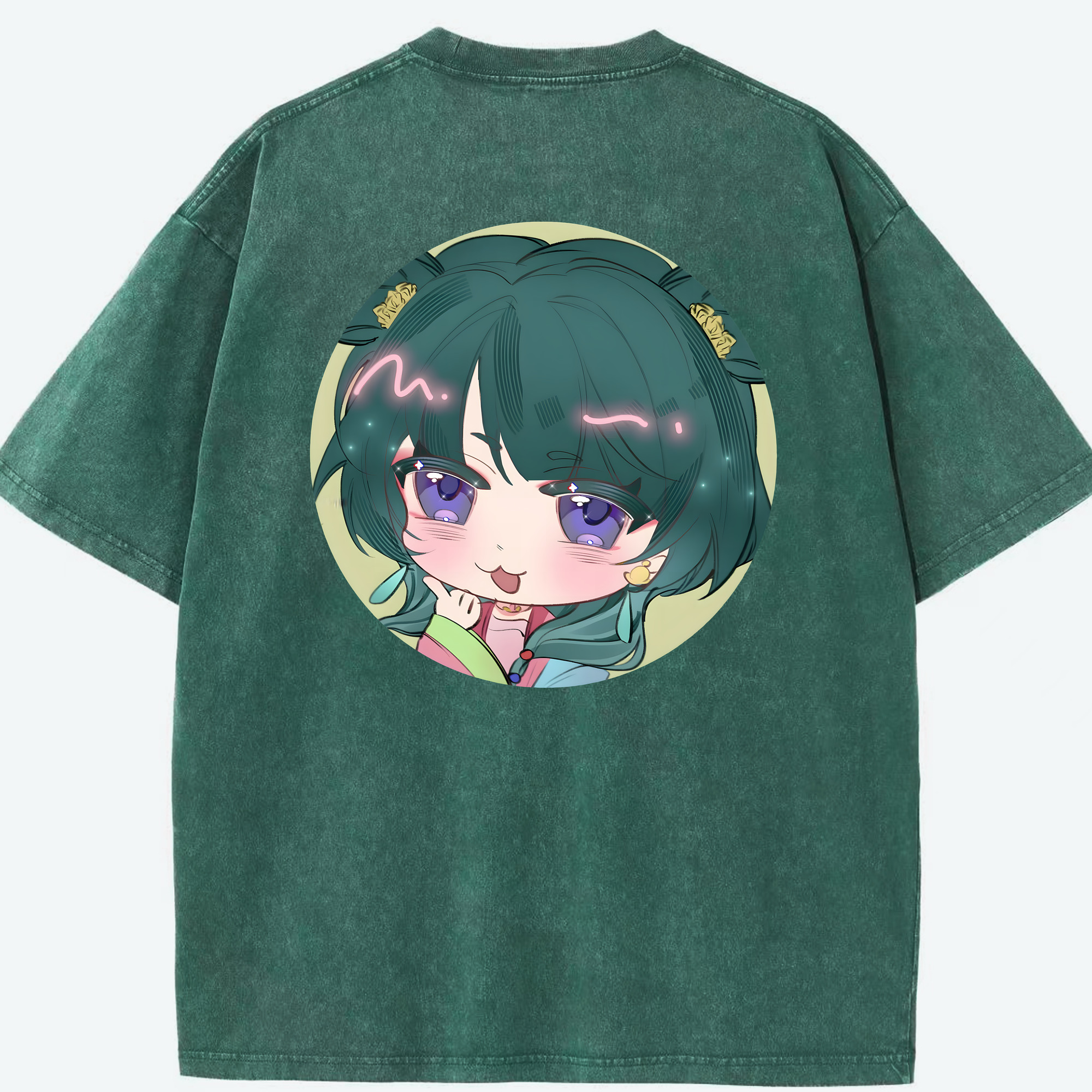 （画像用） 薬屋のひとりごと The Apothecary Diaries 綿100% ヴィンテージ風 半袖Tシャツ（背面プリント）